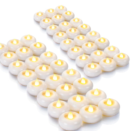2" Flameless LED Floating Candles (Warm White (48 Pack))