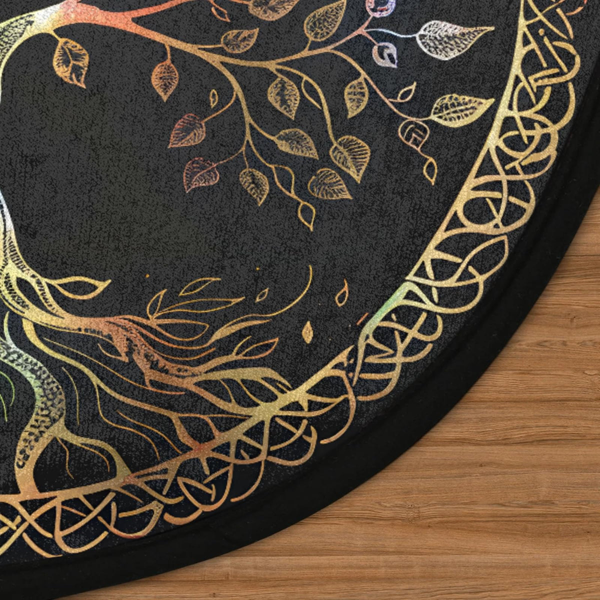 3 Ft Tree of Life Round Rug Circle Area Rugs Circular Door Mat for Indoor (A:a-7 / 3'3" (Round))