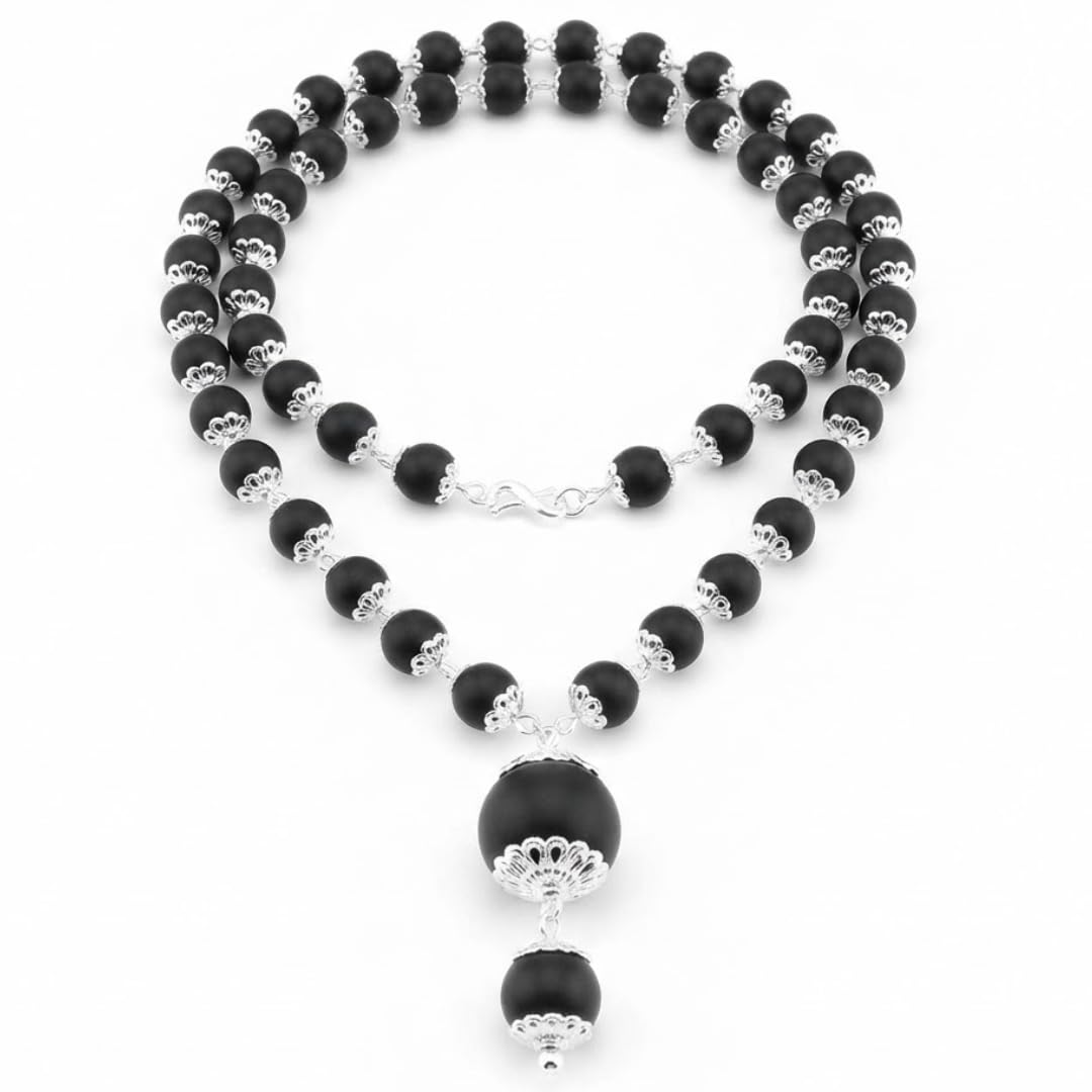 Arihant Gems And Jewels®Original Karungali Beads Black Ebony Wood Beads For Mala