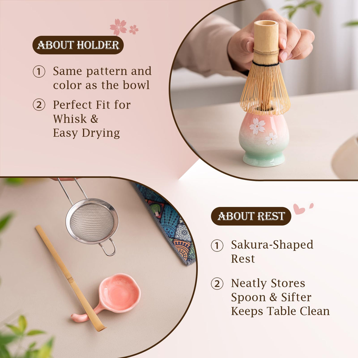 Cherry Blossom Matcha Whisk Set (Cherry)