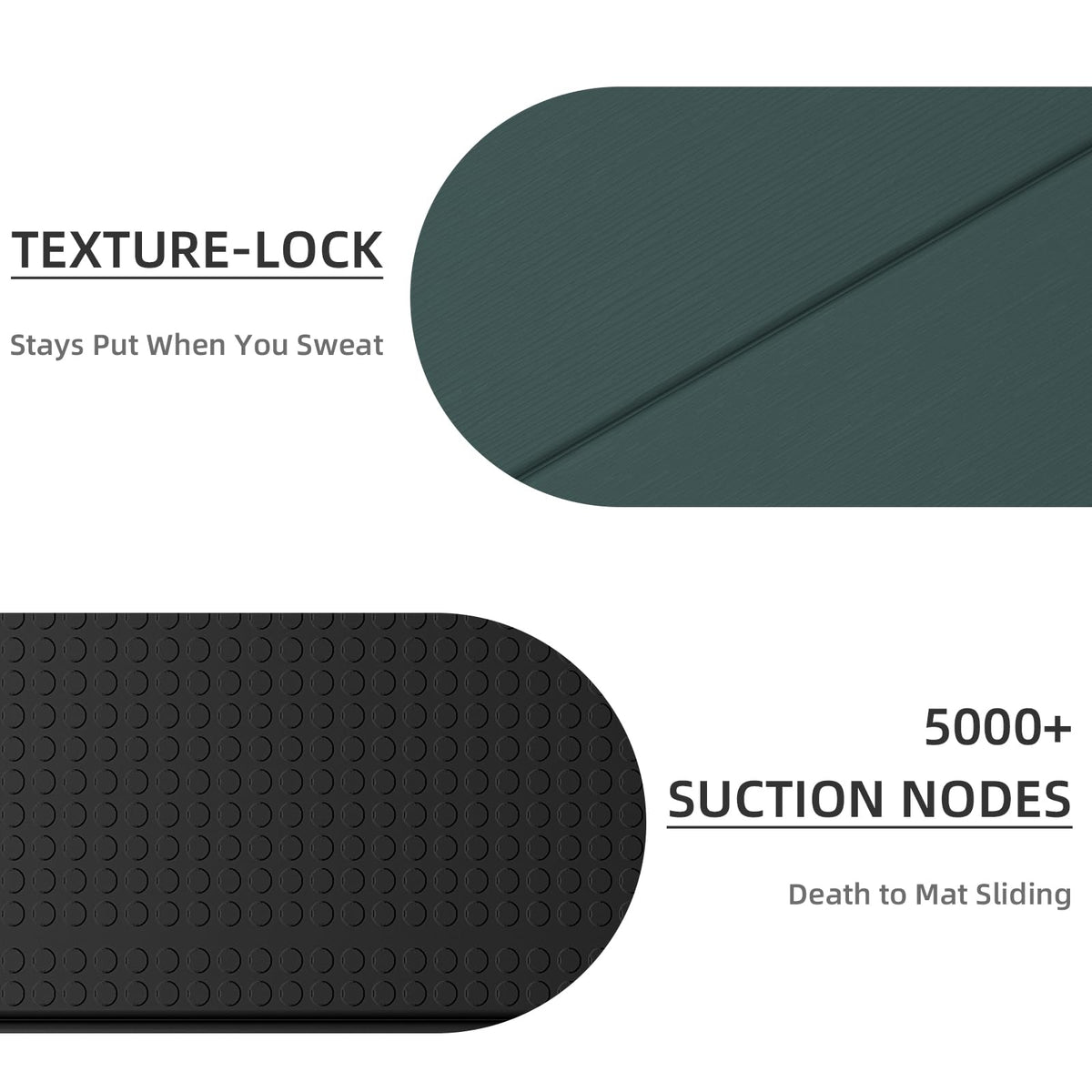 Foldable Yoga Mat (Forest green+Charcoal)