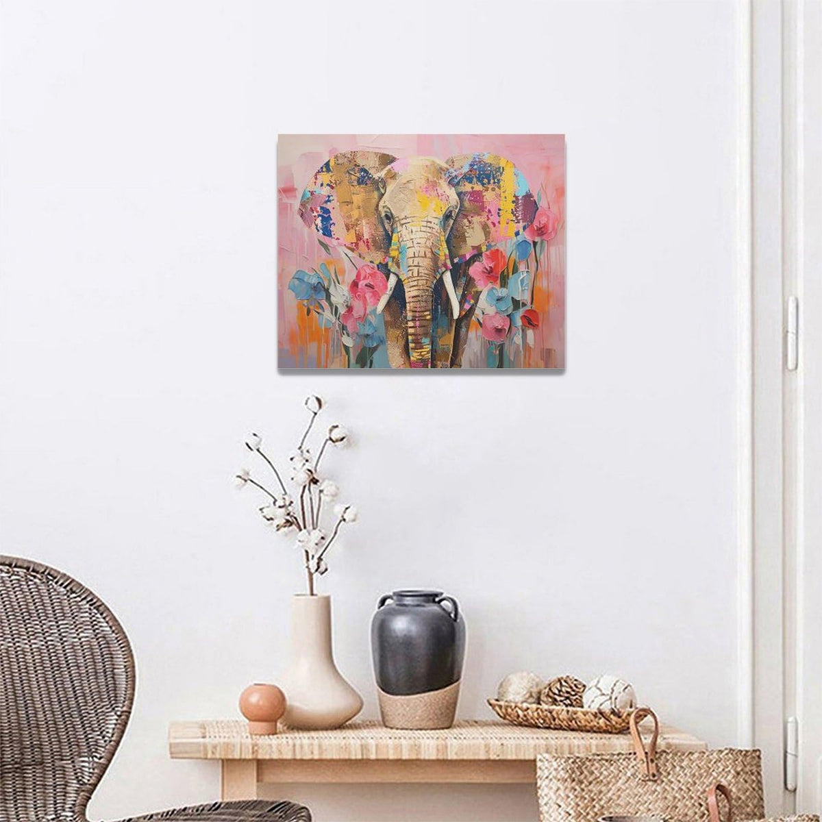Elephant Canvas Wall Art (16" x 20" / Elephant)