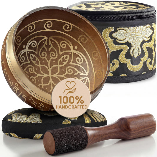 Tibetan Singing Bowl Set (Cosmic Gold / With Case)