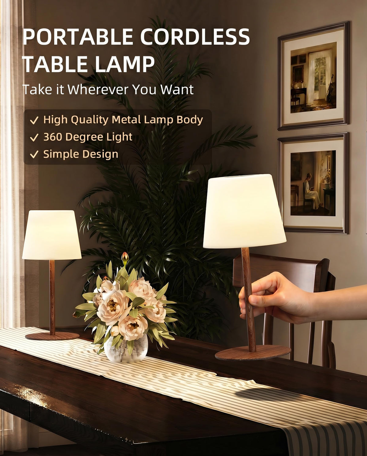 Spa Like Shower Lamp (Wood Grain / 2 Pack)
