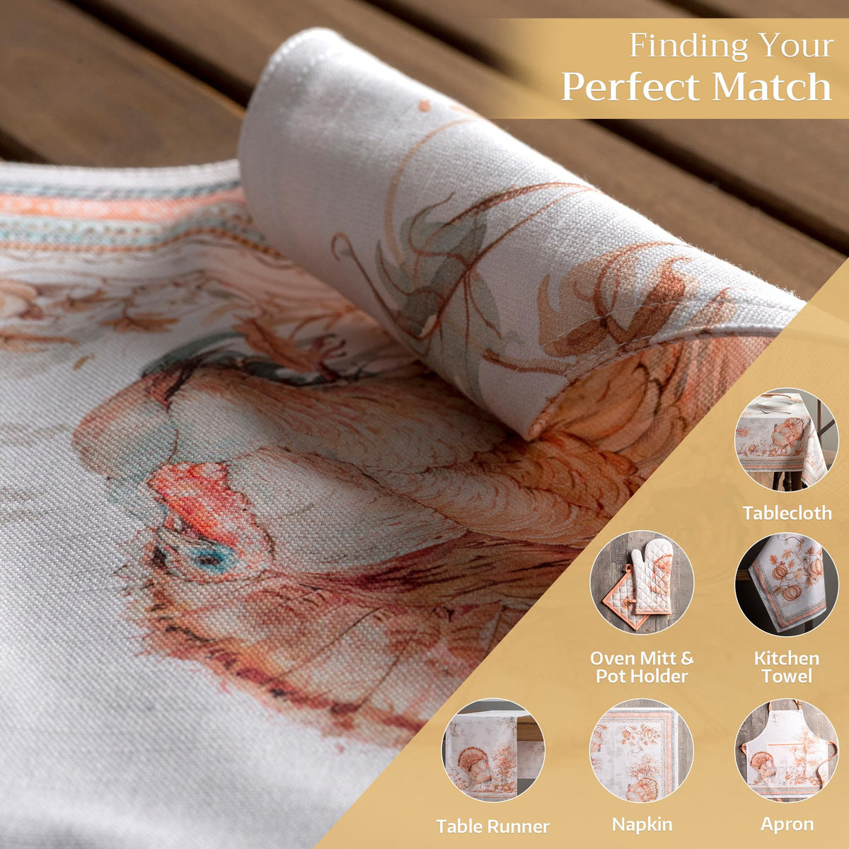 Placemats Set of 4 Reusable 100% Cotton (029 - Giving Thanks / 13" X 19" (Pack of 4))