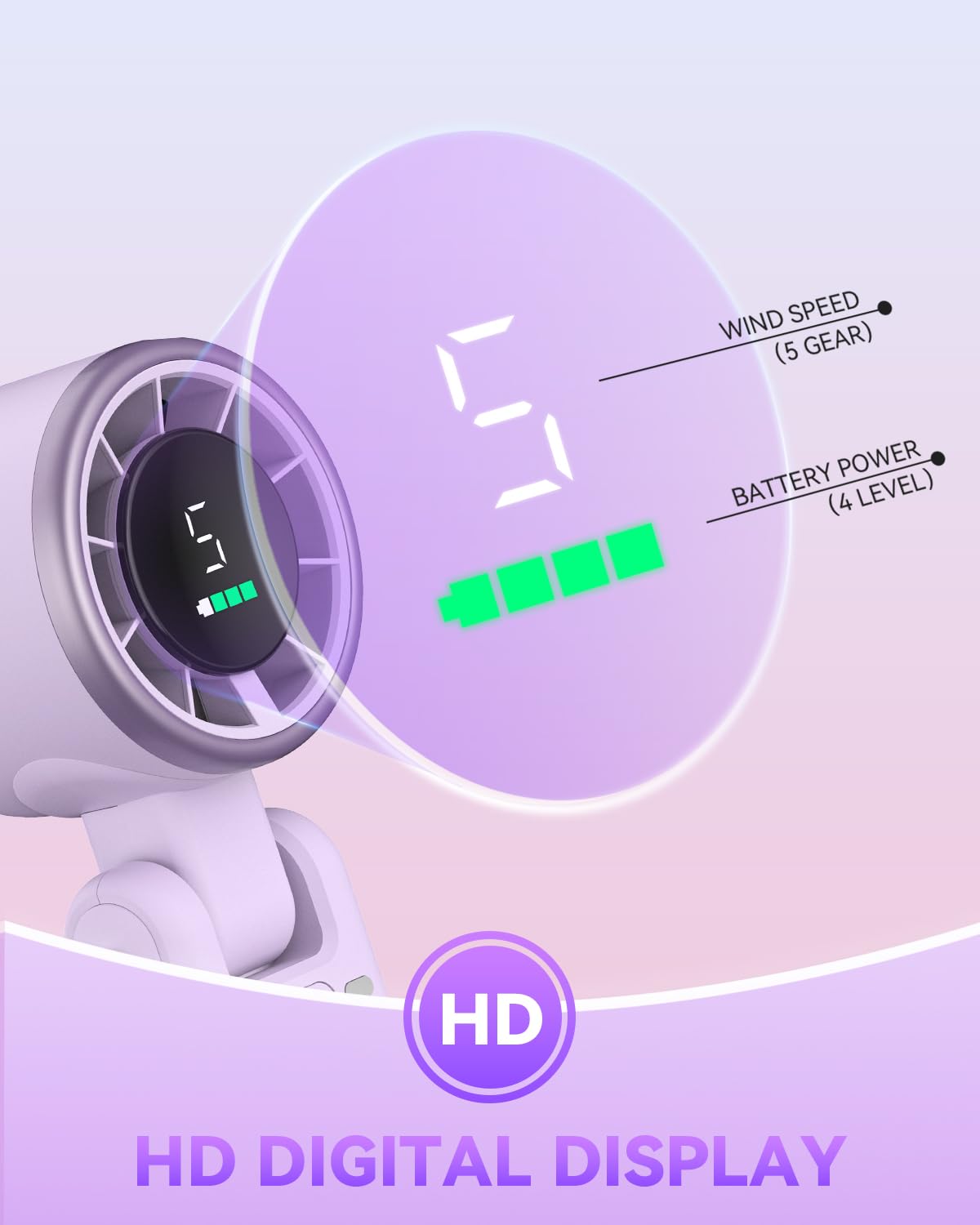 Portable Handheld Turbo Fan (Purple)