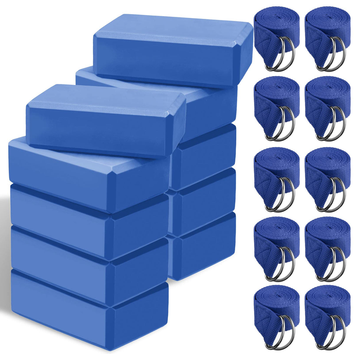 10 Set Yoga Blocks and Straps