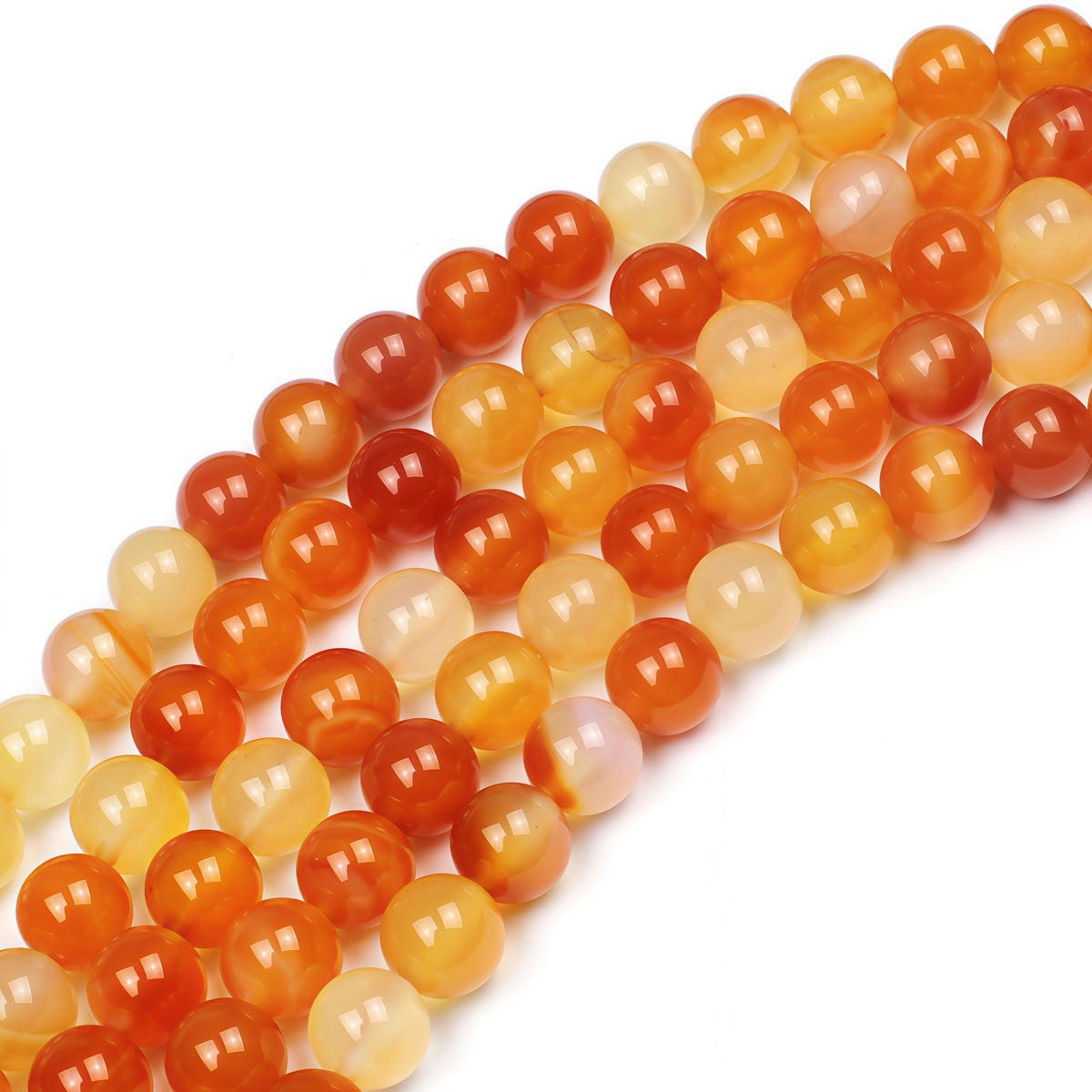 7A Round Natural Red Carnelian Gemstone Beads Stone Loose Beads for Necklace Bracelet Charms Jewelry Making 15" (Red Carnelian / 6mm)