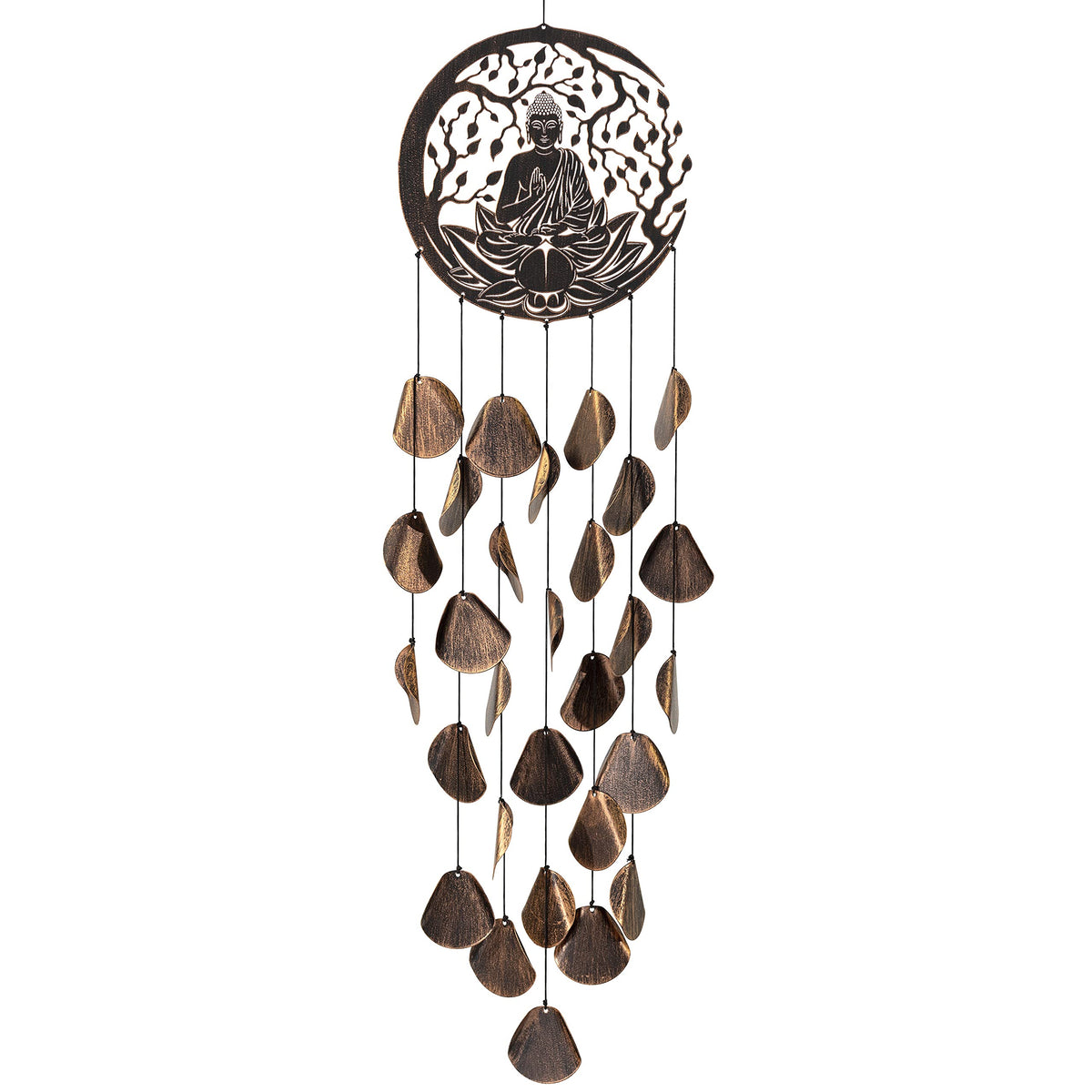 Shimmering Serenity Buddha Outdoor Garden Decor Wind Chime (Zen Buddha Serenity)