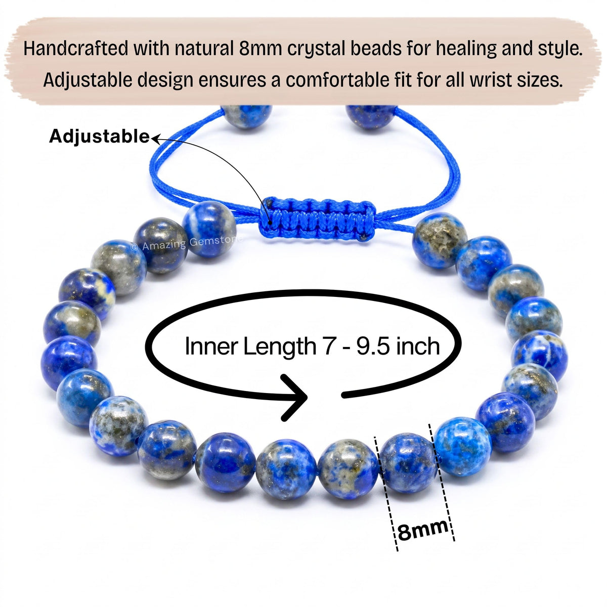 Lapis Lazuli Bracelet for Women Men's Gifts (Lapis Lazuli)