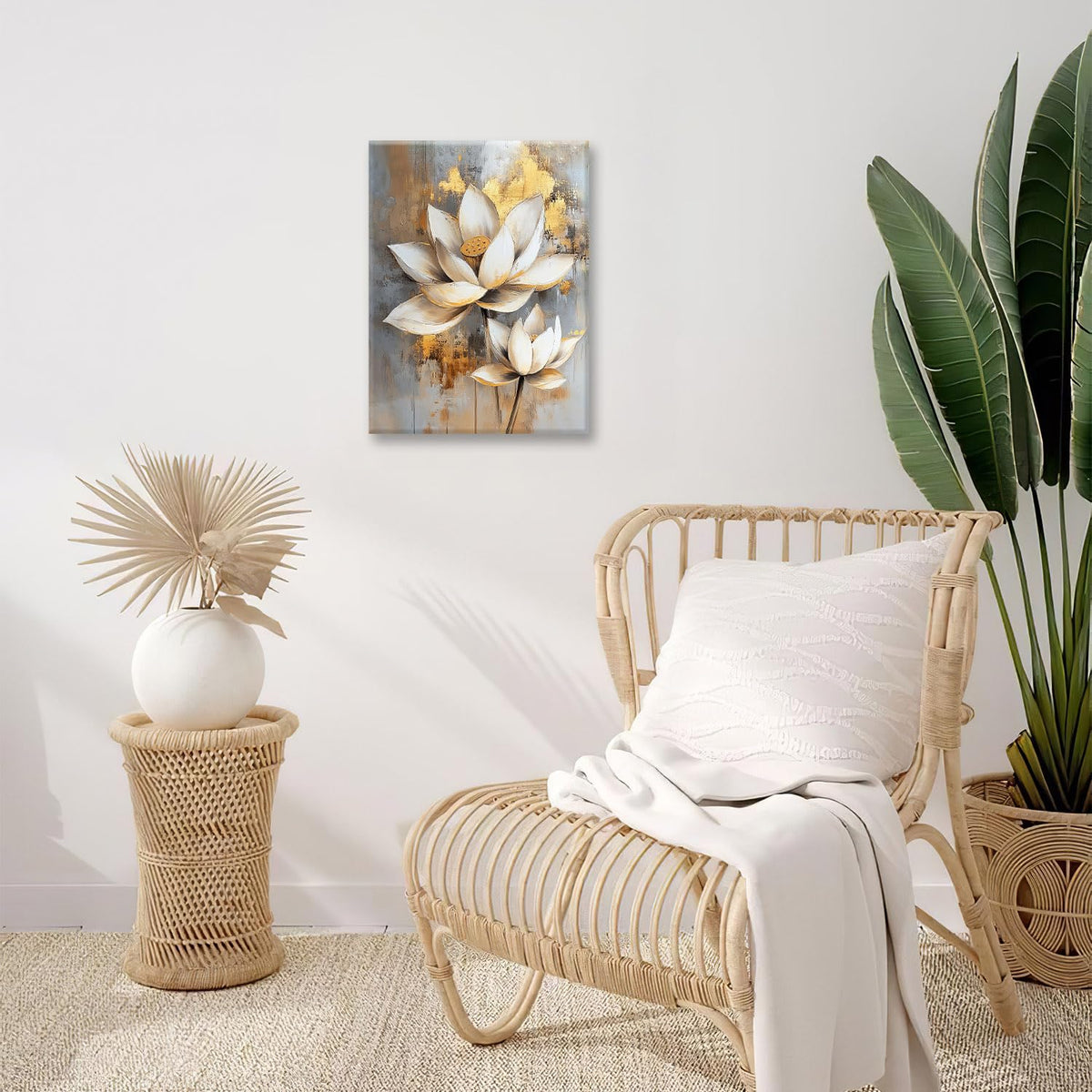 Zen Wall Art Lotus Pictures Wall Decor (16"L x 12"W / Lotus)