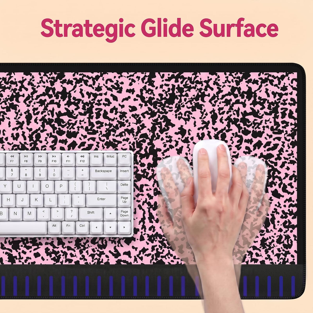 Notebook Mouse Pad (Pink Notebook / 35.4" x 15.7")