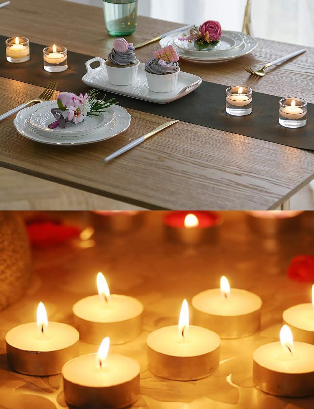 50 Pieces 1.5 Inch Unscented Floating Candles Set (50 Pieces)