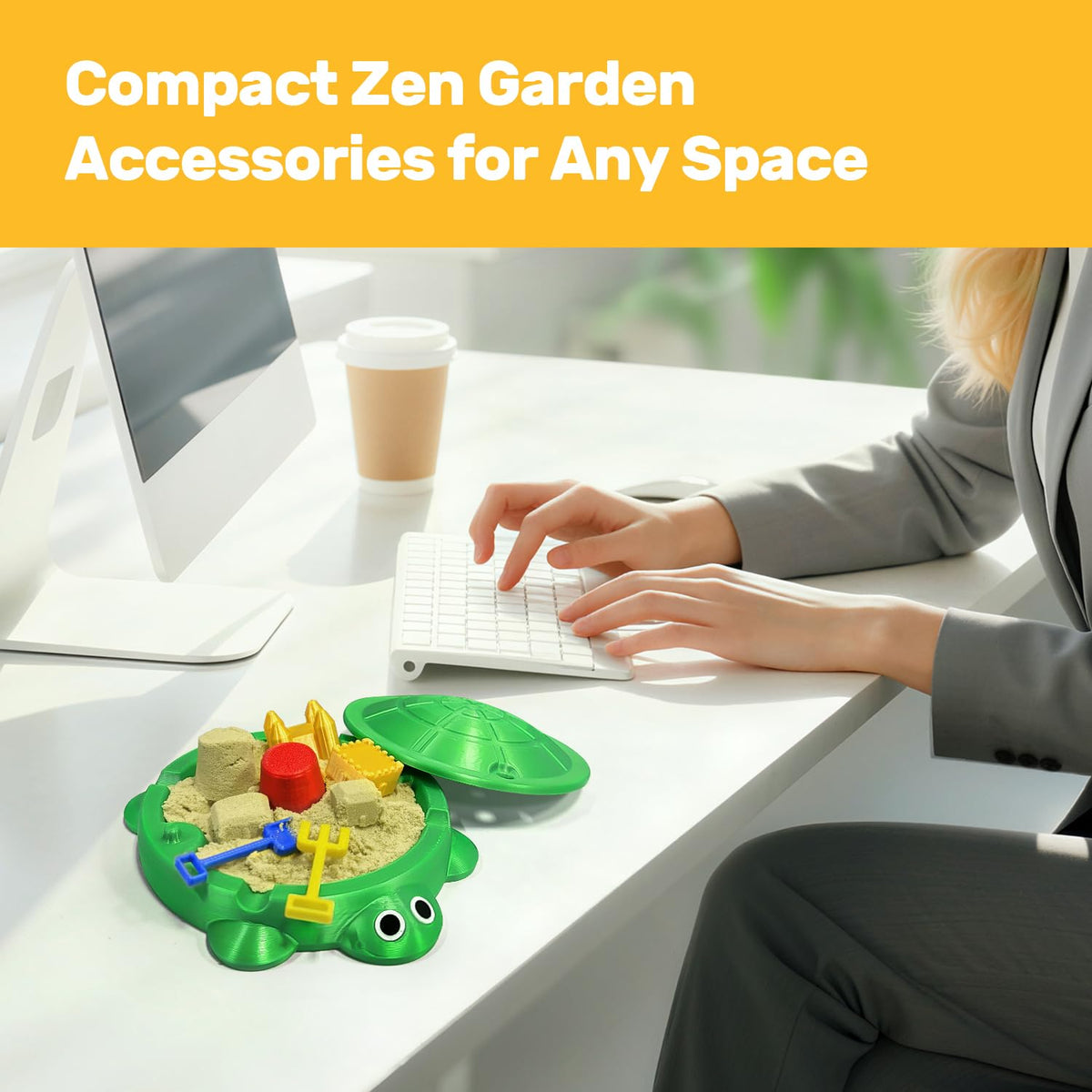 Mini Turtle Sandbox Zen Garden for Desk