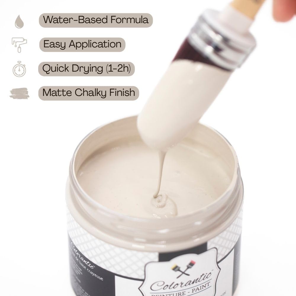 CAPPUCCINO Chalk Based Paint for Furniture DIY (Cappuccino / 8 Fl Oz (Pack of 1))
