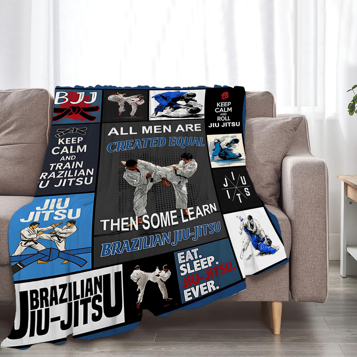 Brazilian Jiu Jitsu Throw Blanket (40"x50" / Jiu Jit-su)
