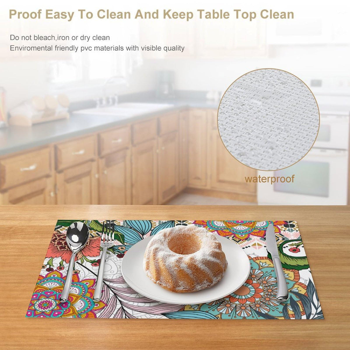 Boho Floral Placemat Set of 6 (Bohok-7 / 6pcs)