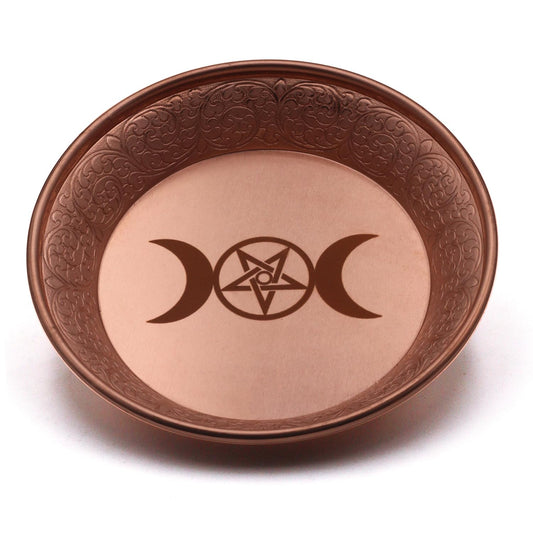 Copper Offering Prayer Ritual Bowl (Three Moon Phase)