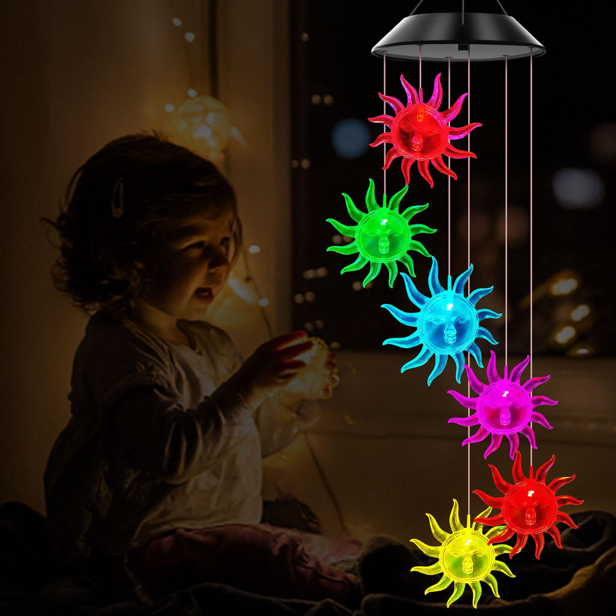 Solar Wind Chimes Outdoor Color Changing Lights