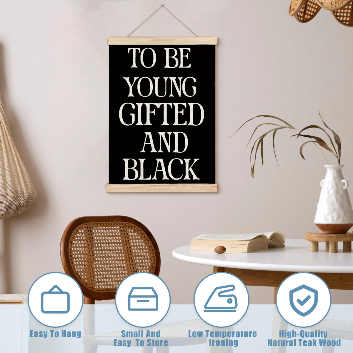 Inspirational Black Girl Woman Wall Art Decor (young black)