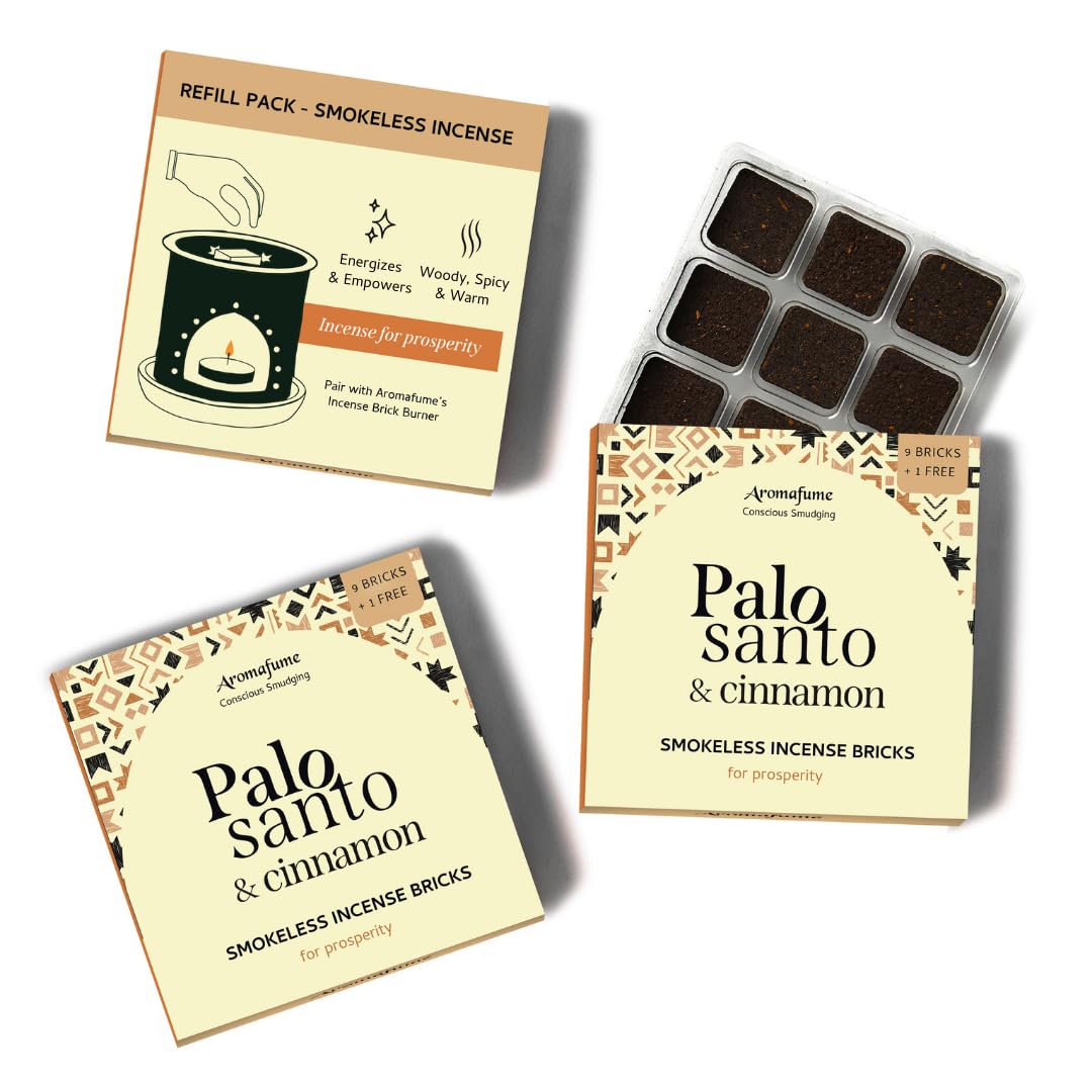 Palo Santo and Cinnamon Smokeless Incense Bricks Refill (Palo Santo + Cinnamon)