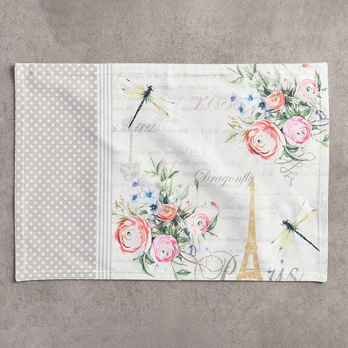 Placemats Set of 2 Reusable 100% Cotton (002 - Champ De Mars / 13" X 19" (Pack of 2))