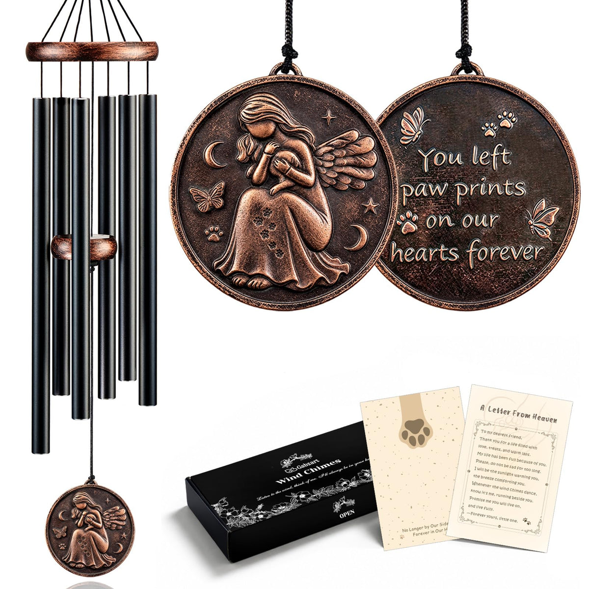 32" Pet Memorial Wind Chimes (32" Angel)