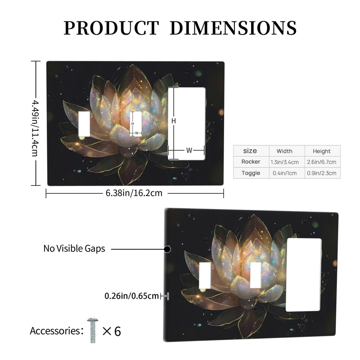 Spa Yoga Zen Lotus Flower 3 Gang 2 Toggle 1 Decorator (Spa Yoga Zen Lotus Flower / 2 Toggle 1 Decorator)
