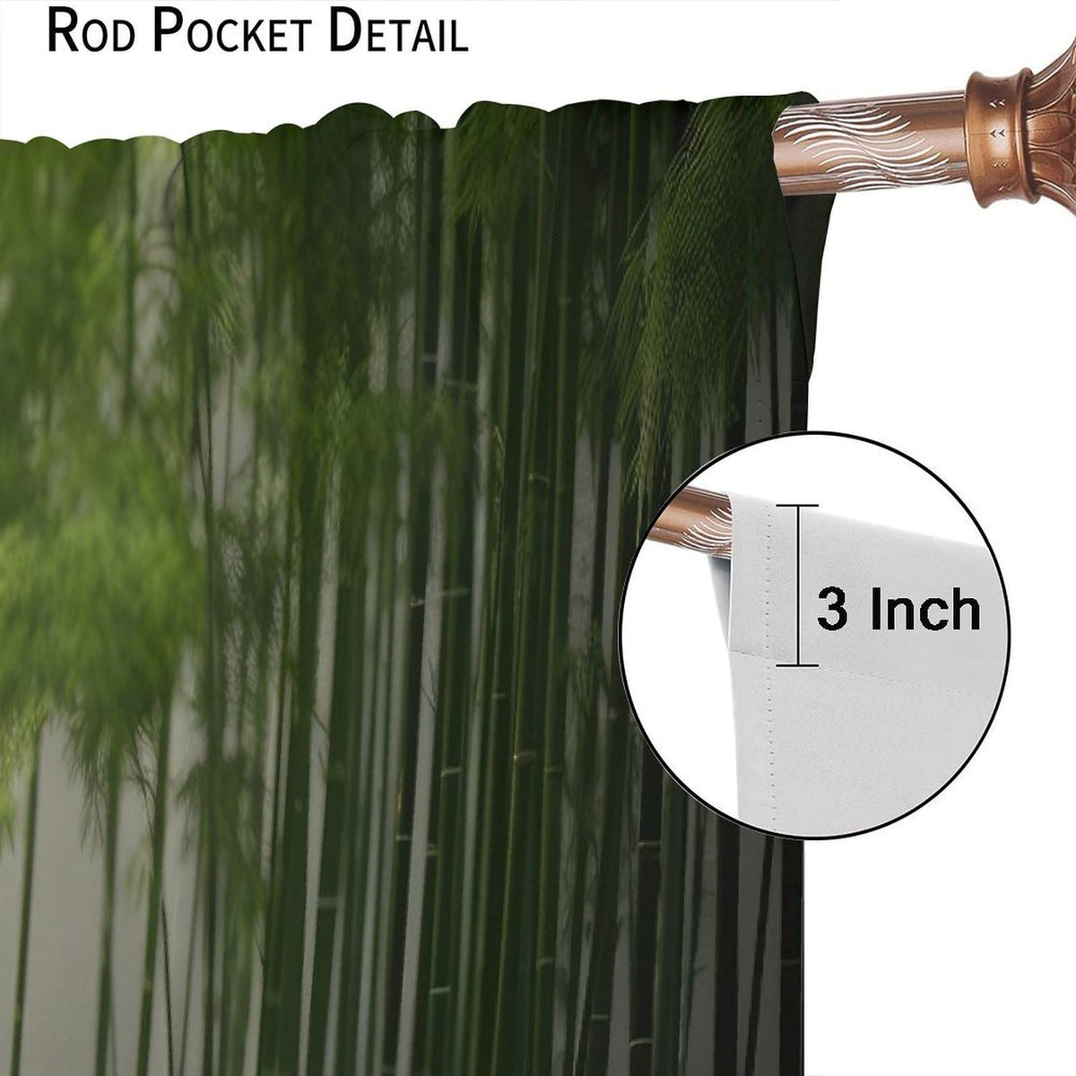 Leisurely Bamboo Curtains (26"W x 84"L (Pack of 2) / Style-6)