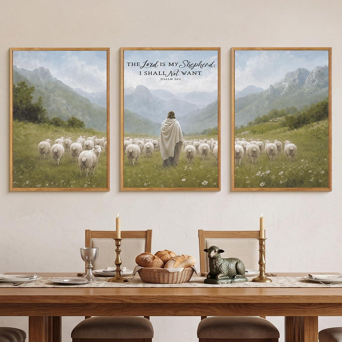 Large Christian Bible Verse Framed Canvas Wall Art (Christian Bible Verse Wall Art / 24"x36"x3)