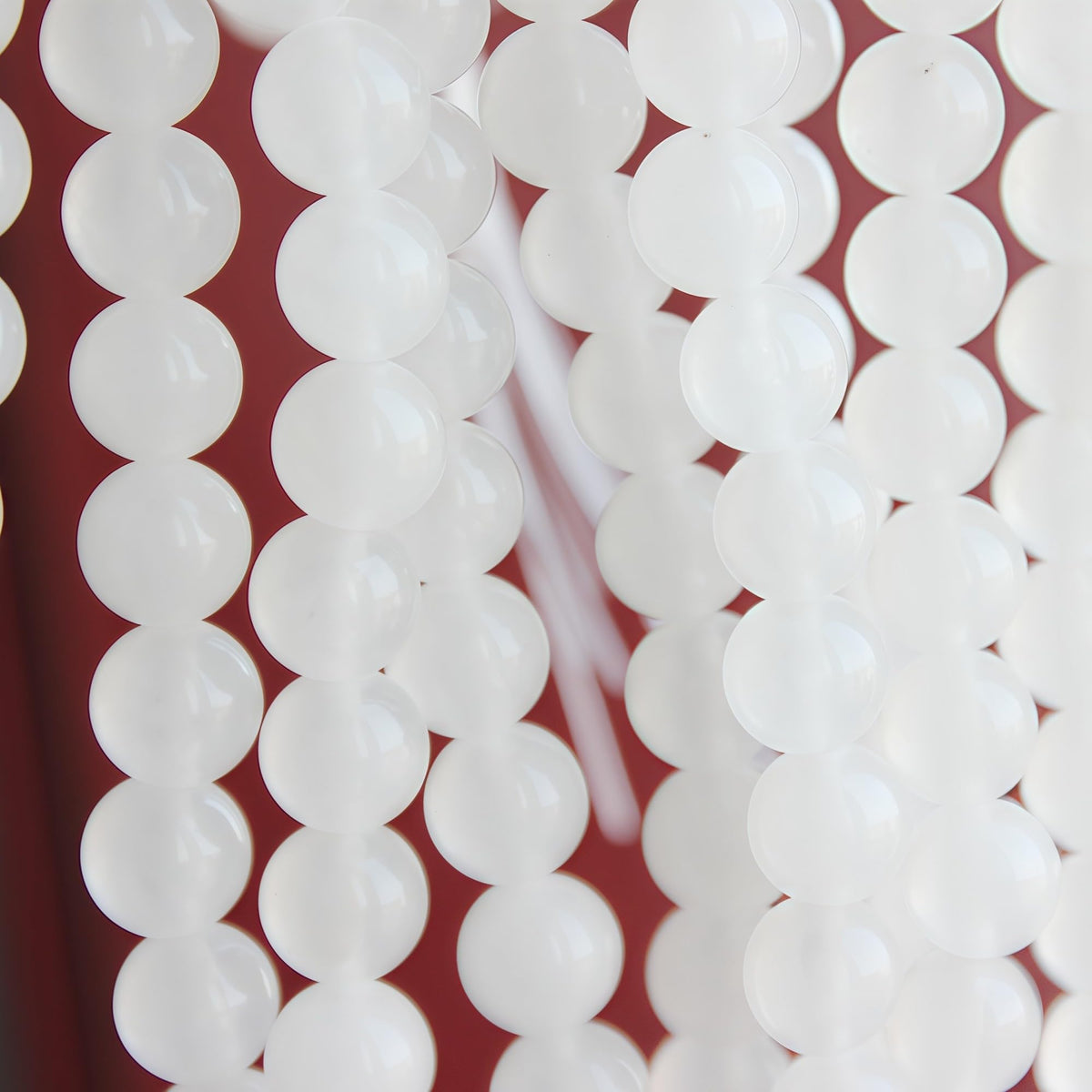 Beads for Energy Bracelets Yoga Bracelet DIY Bracelet Natural Stone Beads White Jade 38 Pieces (White Jade / 10mm)