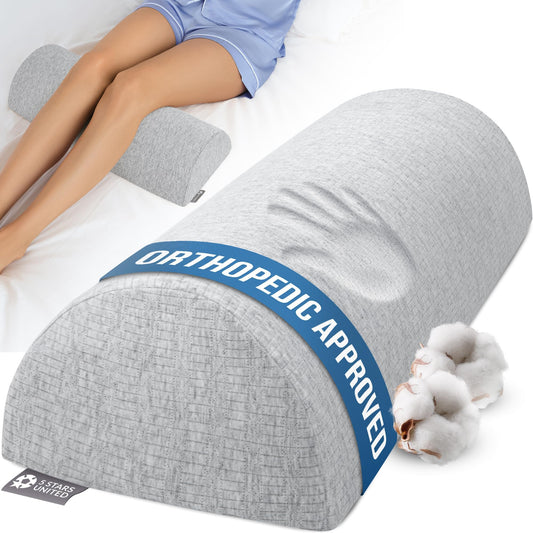 Knee Pillow for Back Sleeping (Natural Gray / Standard)