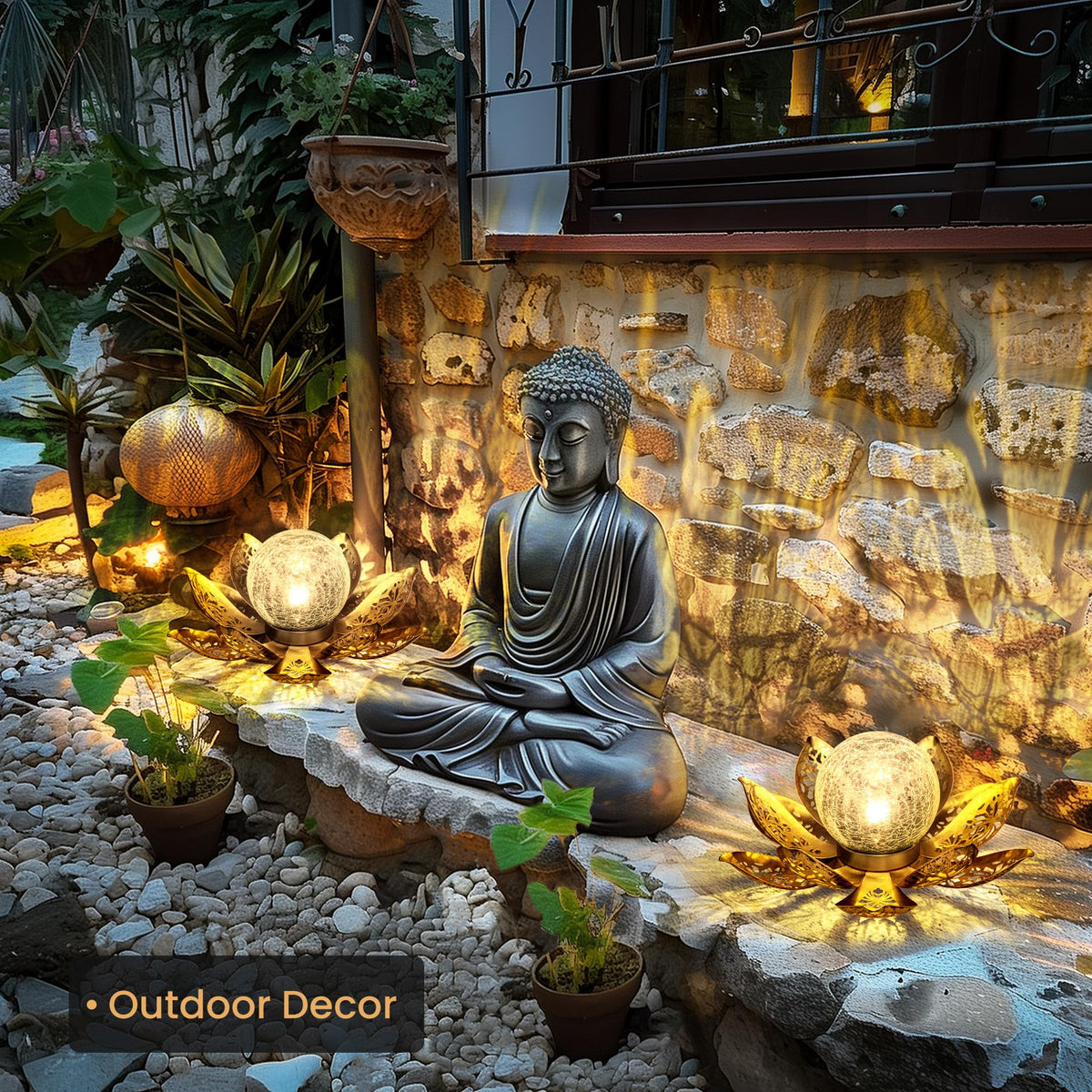 Solar Light Outdoor Garden Decor (Gold)