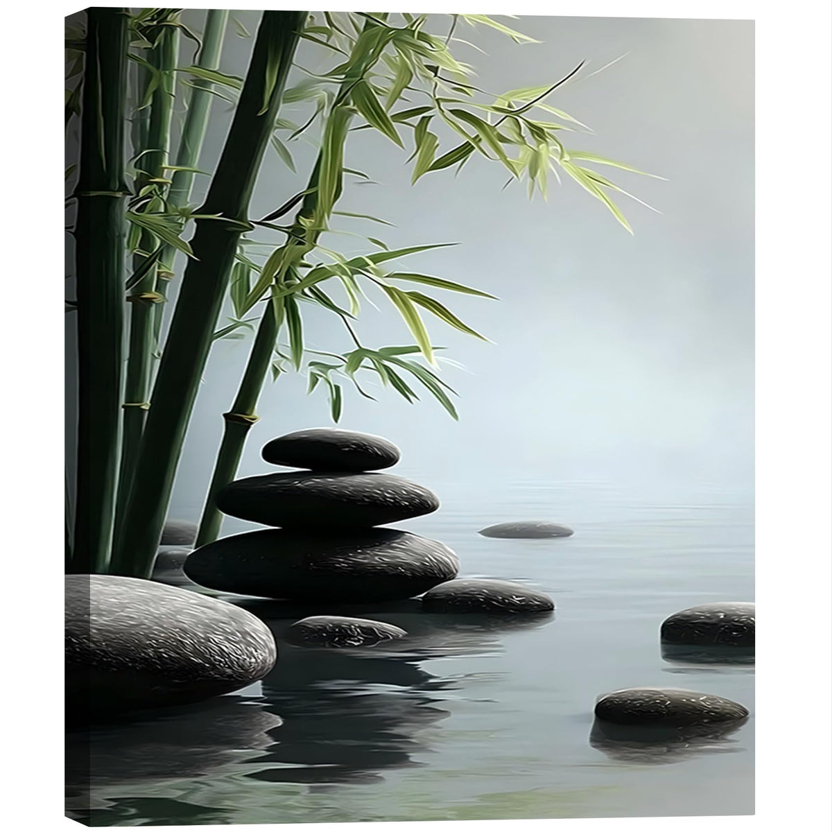 Zen Wall Art Bamboo Canvas Print (Pictures22 / 36"L x 24"W)