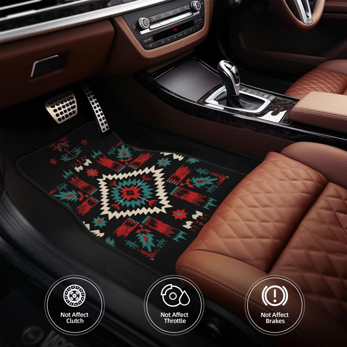 Navajo Car Floor Mats Full Set of 4 (Navajo)