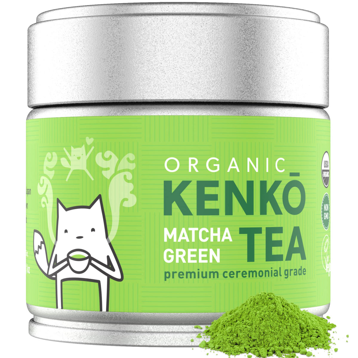 KENKO Matcha Green Tea Powder [USDA Organic] Highest Ceremonial Grade (1 Ounce (Pack of 1))