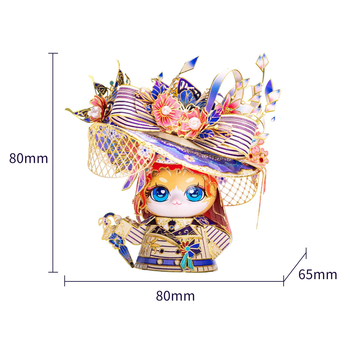 3D Metal Puzzle for Adult Titanic Rose and Jack Cat Figure Kitty Model Assembling (Rose Kitty)