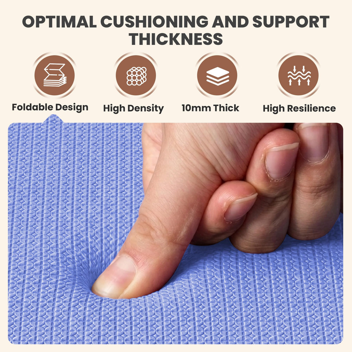 Foldable Yoga Mat (Blue)