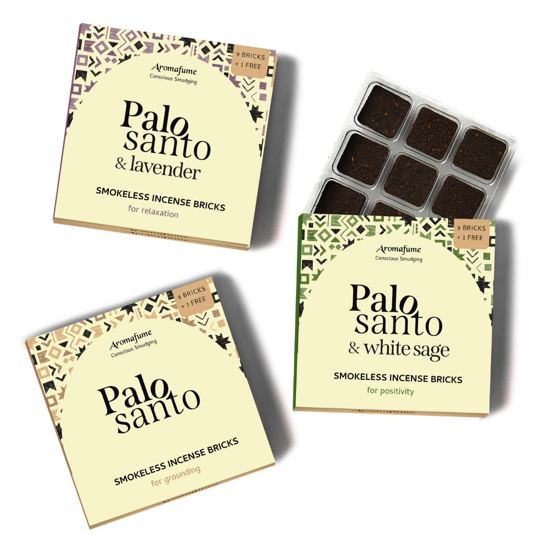 Palo Santo White Sage & Lavender Smokeless Bricks Refill (Palosanto, Palosanto+white Sage, Palosanto+ Lavender)