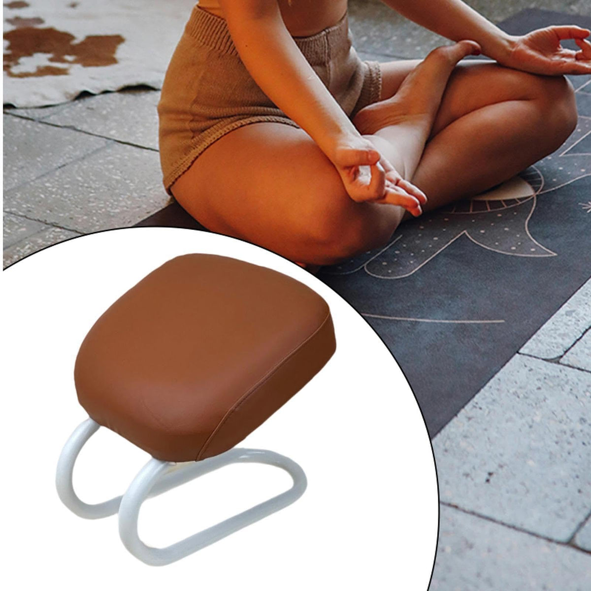 Meditation Stool for Adults (Style D Brown)
