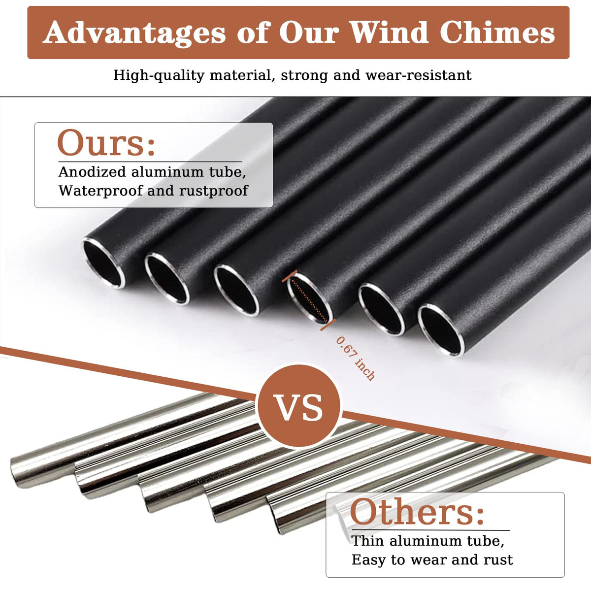 Wind Chimes for Outside (A-Leaf)