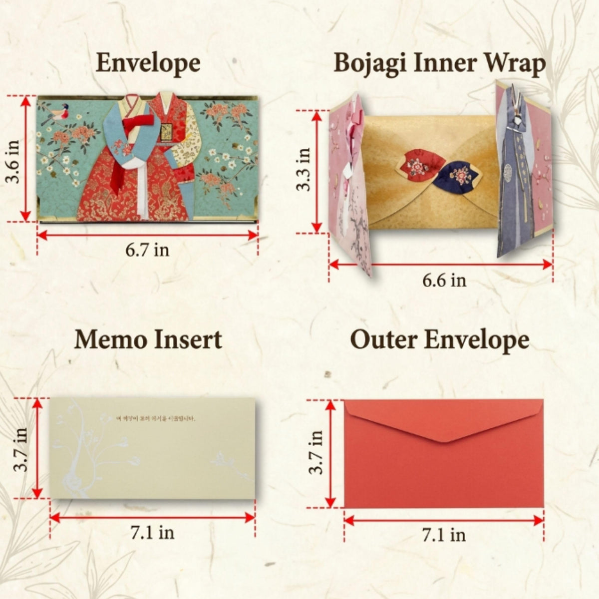 Premium Korean Hanbok Money Envelopes & Cards