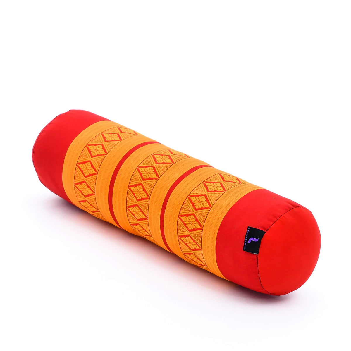 Yoga Bolster 20 x 6 x 6 inches Kapok Roll for Meditation & Massage (Sf02 - Orange)