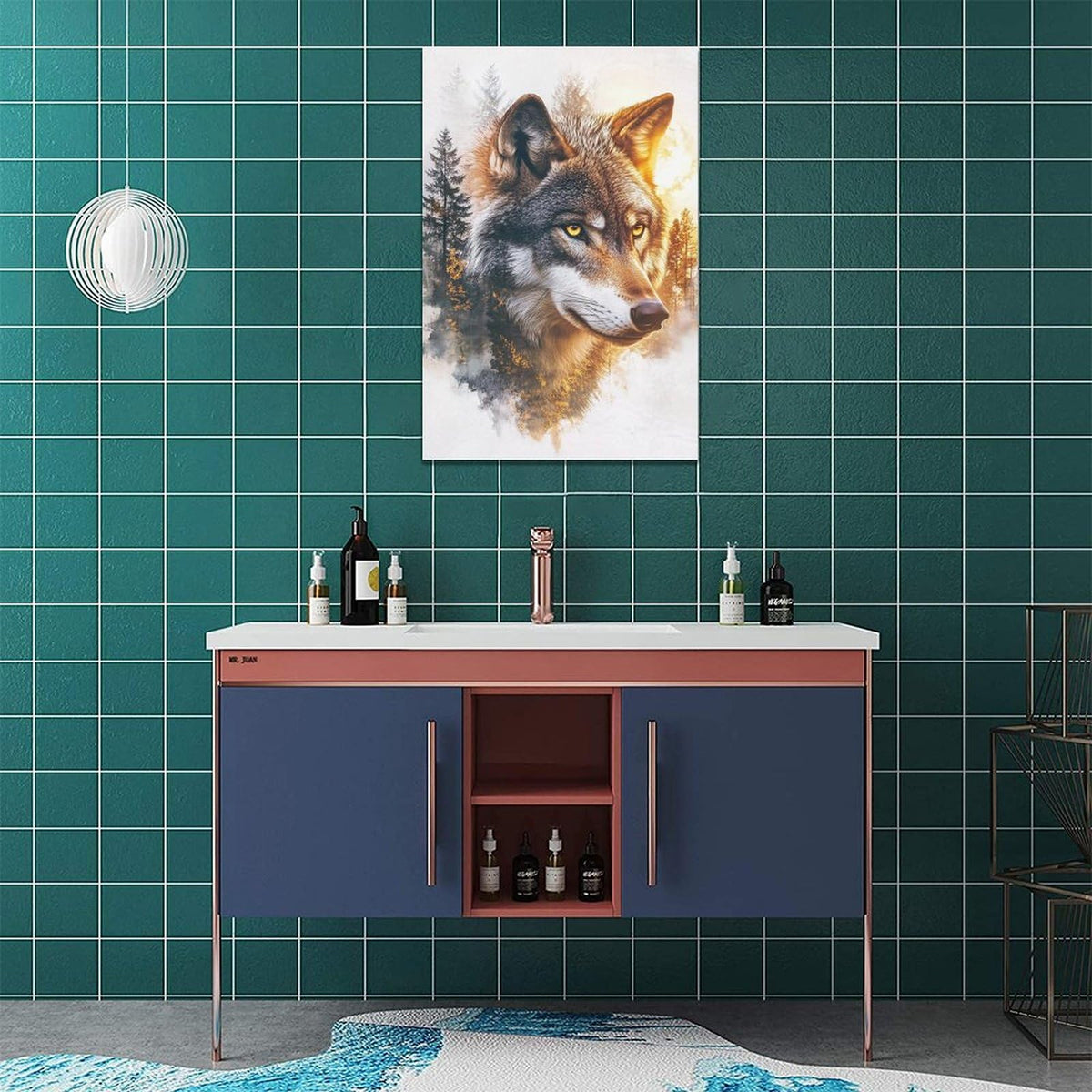 Wolf Wall Art (24"L x 16"W / Wolf)