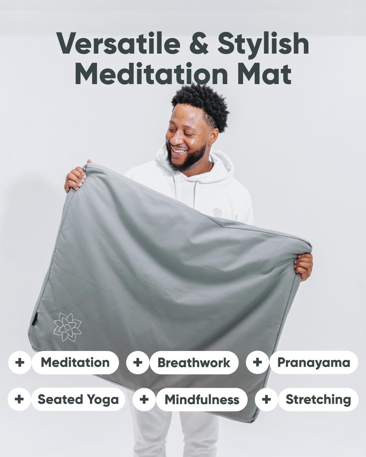 Zabuton Meditation Mat (Cotton - Grey)