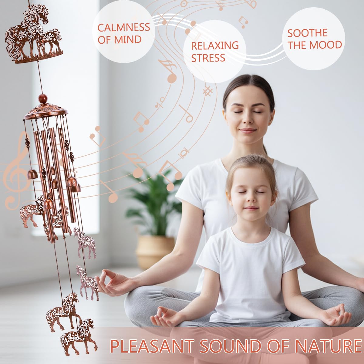 Horse Wind Chimes for Outside (Horse)