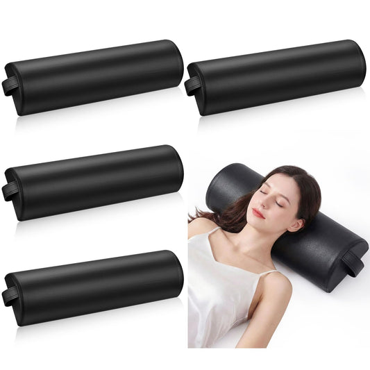 Half Round Massage Table Bolster Pillow Pad with Strap Handle (6"W x 3"H x 21"L)