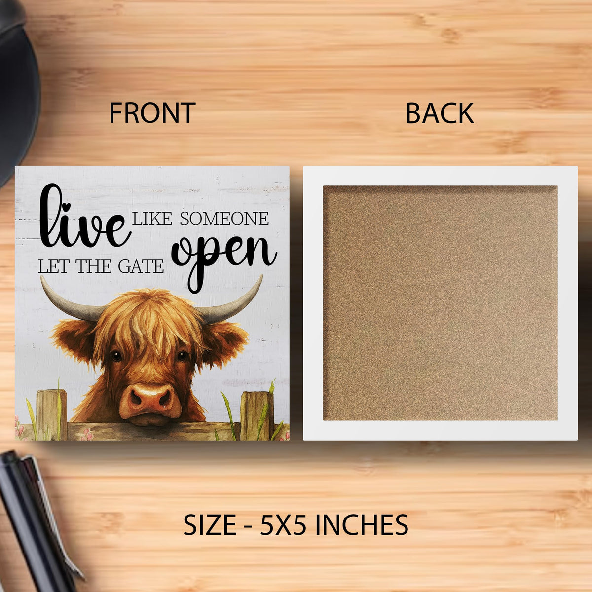 Inspirational Quotes Decor for Home Office Living Room (Mustard)