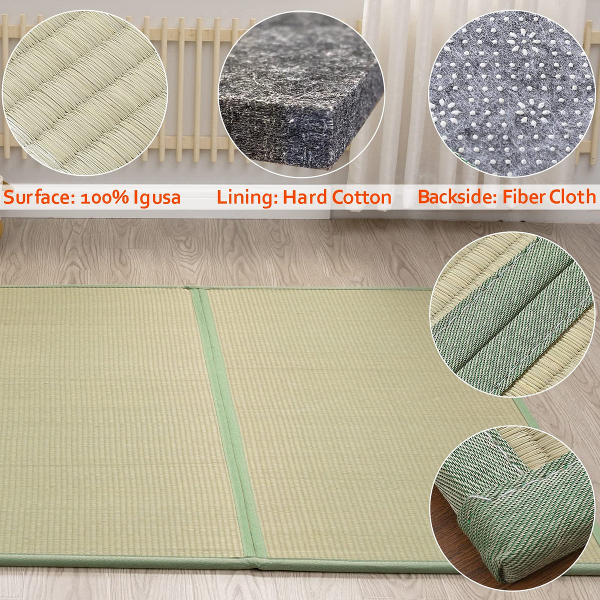 Natural Igusa Rush Grass Floor Tatami Mat (Twin XL)