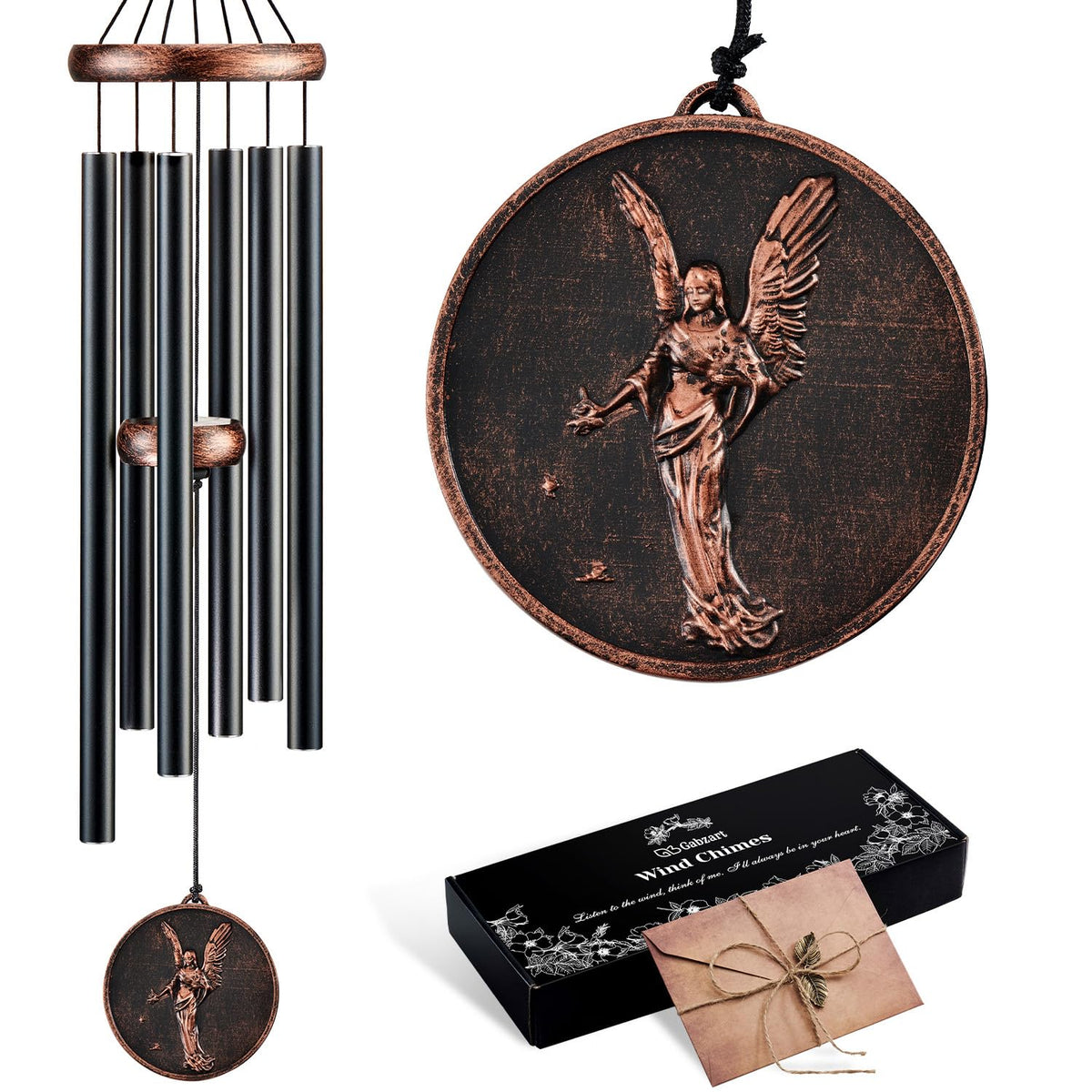 32" Angel Wind Chimes for Outside (32" Angel)